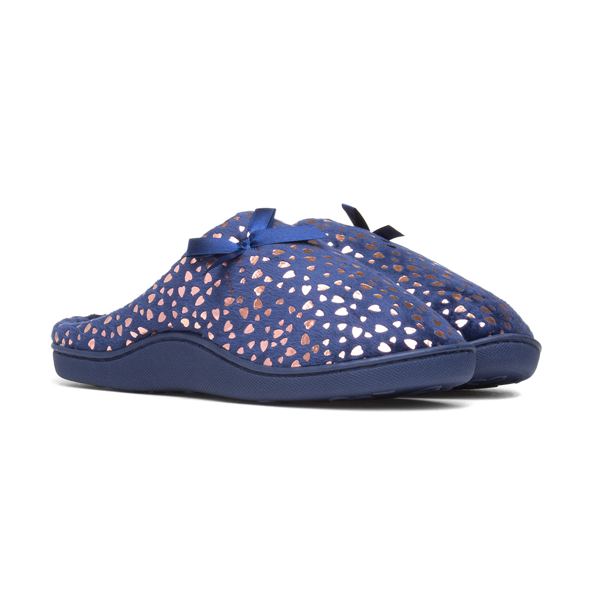 The Slipper Company Clara Womens Navy Mule Slipper