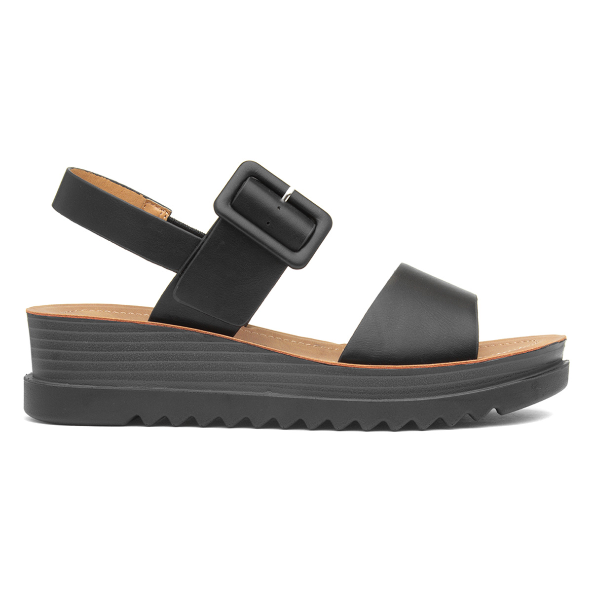 Heavenly Feet Pistachio Black Wedge Sandal