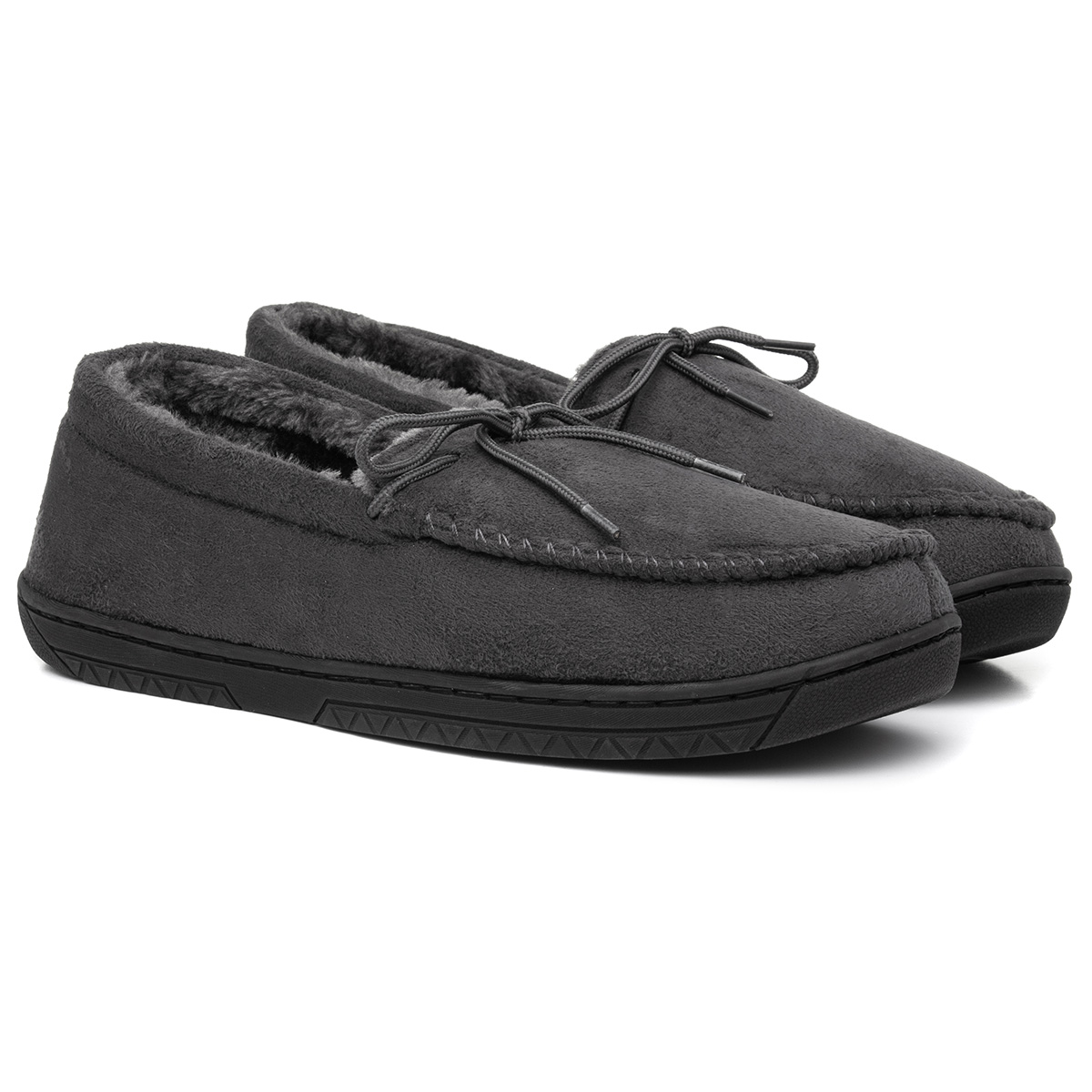 The Slipper Company Oscar Mens Grey Moccasin