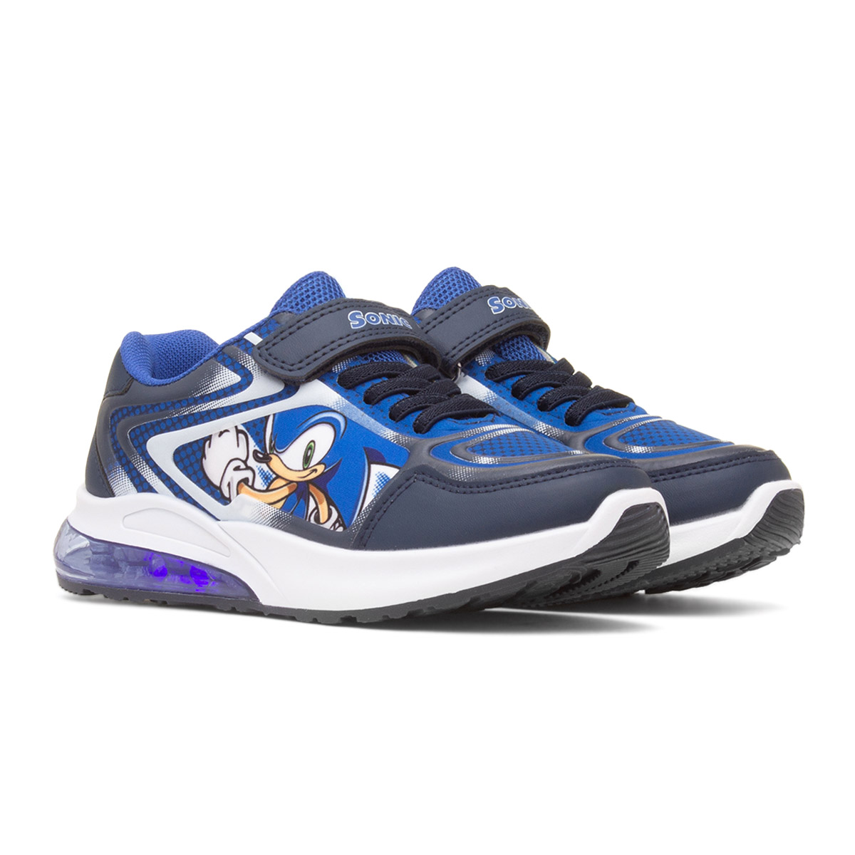 Sonic The Hedgehog Kids Blue Light Up Trainer