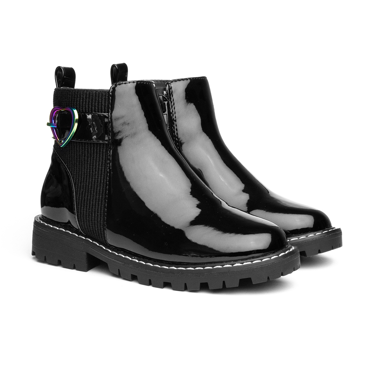 Walkright Liana Kids Black Patent Chelsea Boot