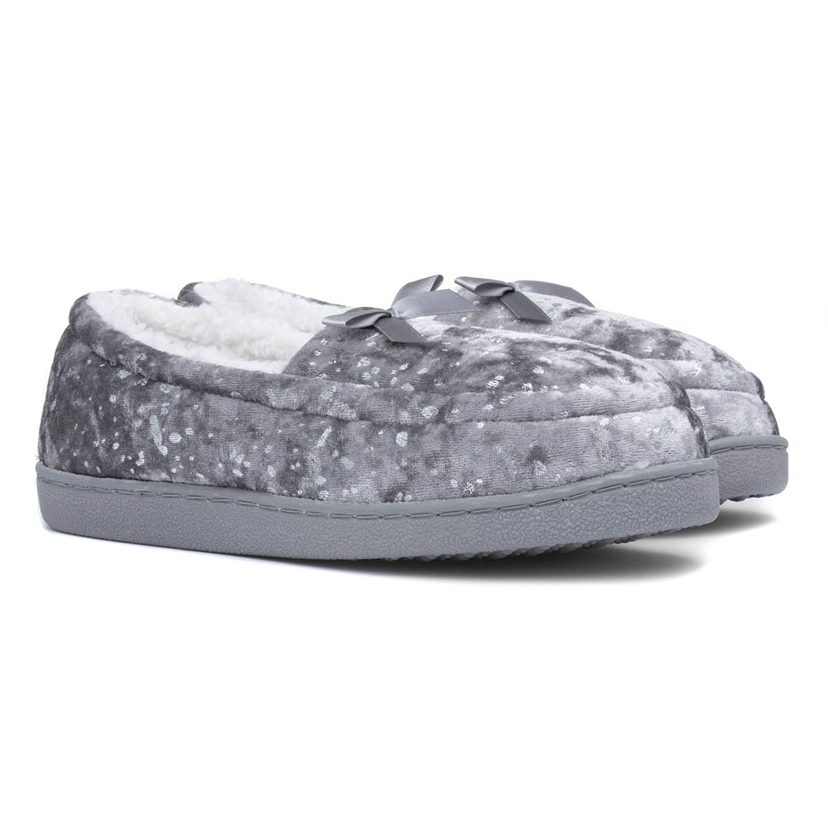 The Slipper Company Cerys Womens Grey Moccasin