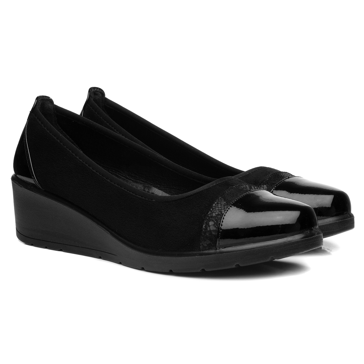 Lilley Shania Womens Black Wedge Shoe