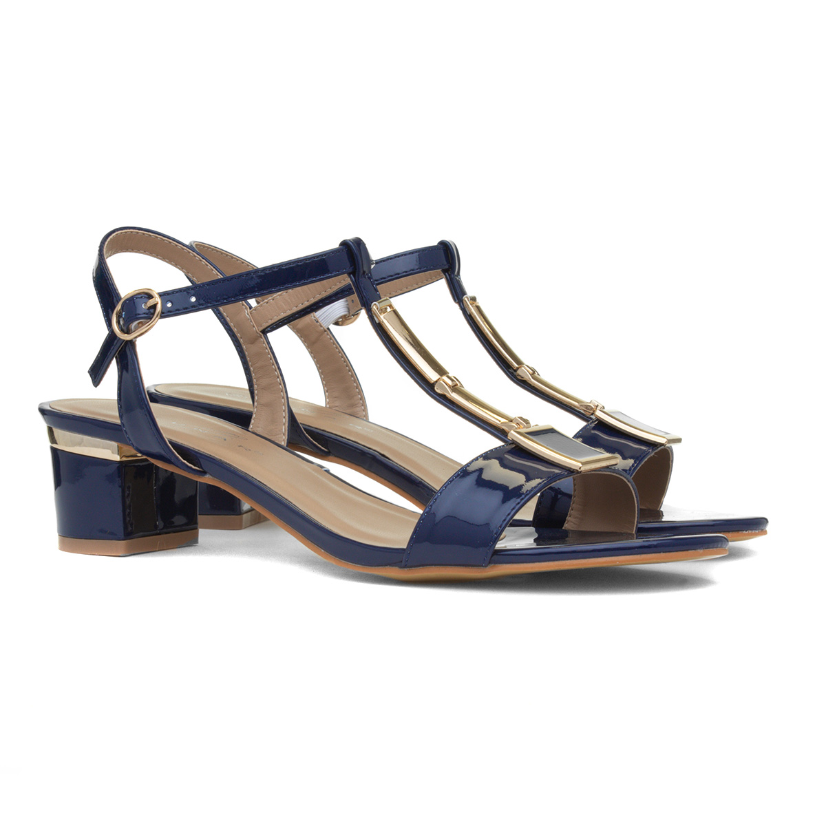 Lunar Blaze Womens Navy Patent Heel