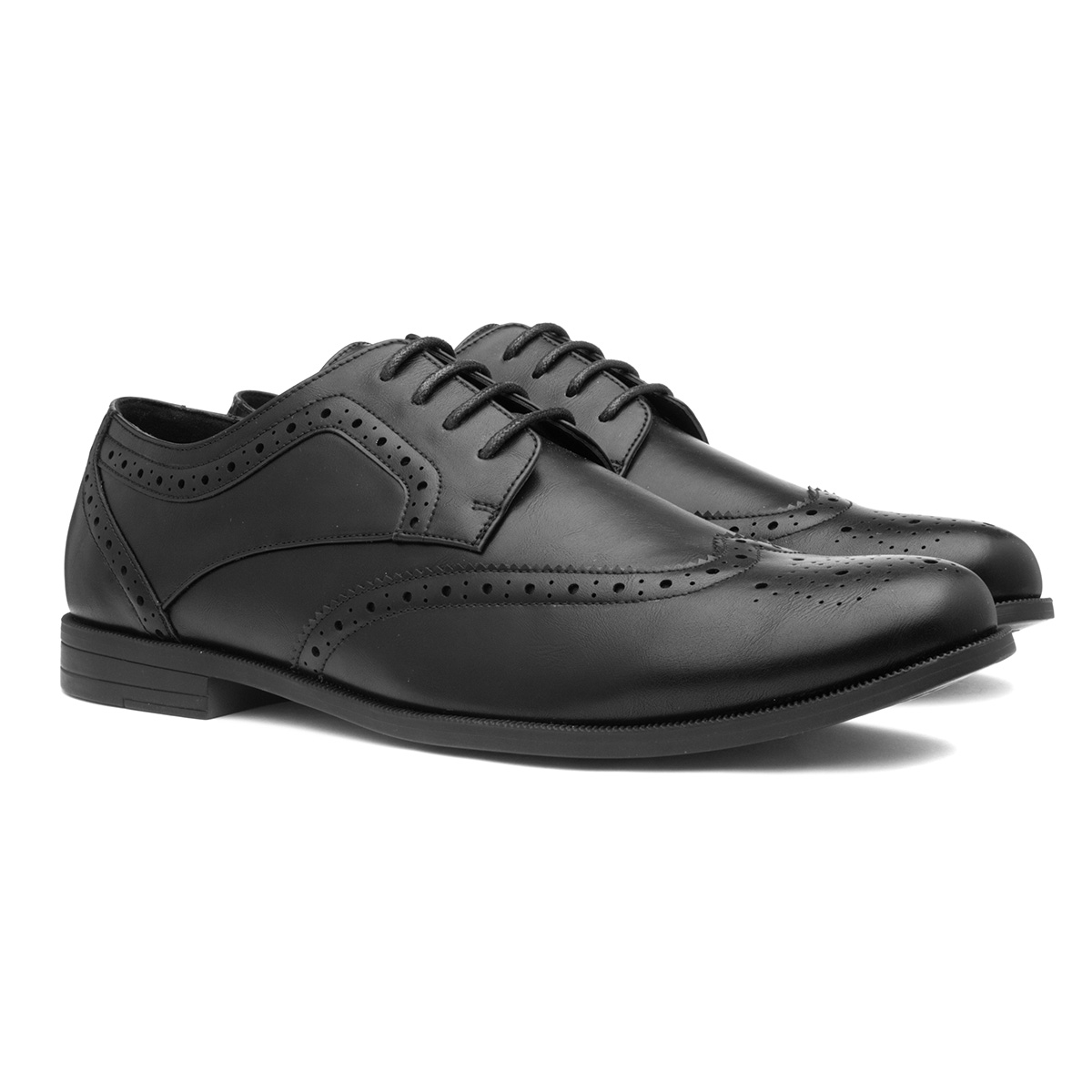 Beckett Billy Mens Black Lace Up Brogue Shoes