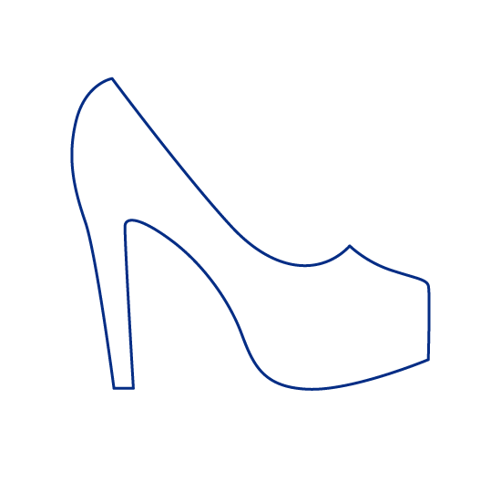 one inch high heels