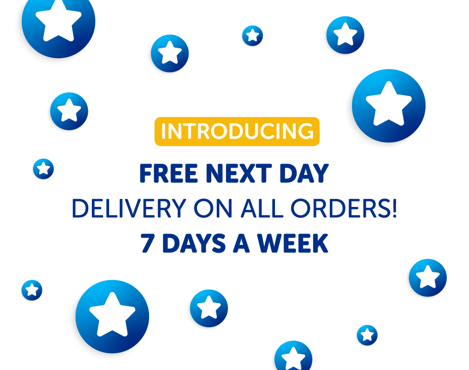 Introducing free next day delivery on all orders