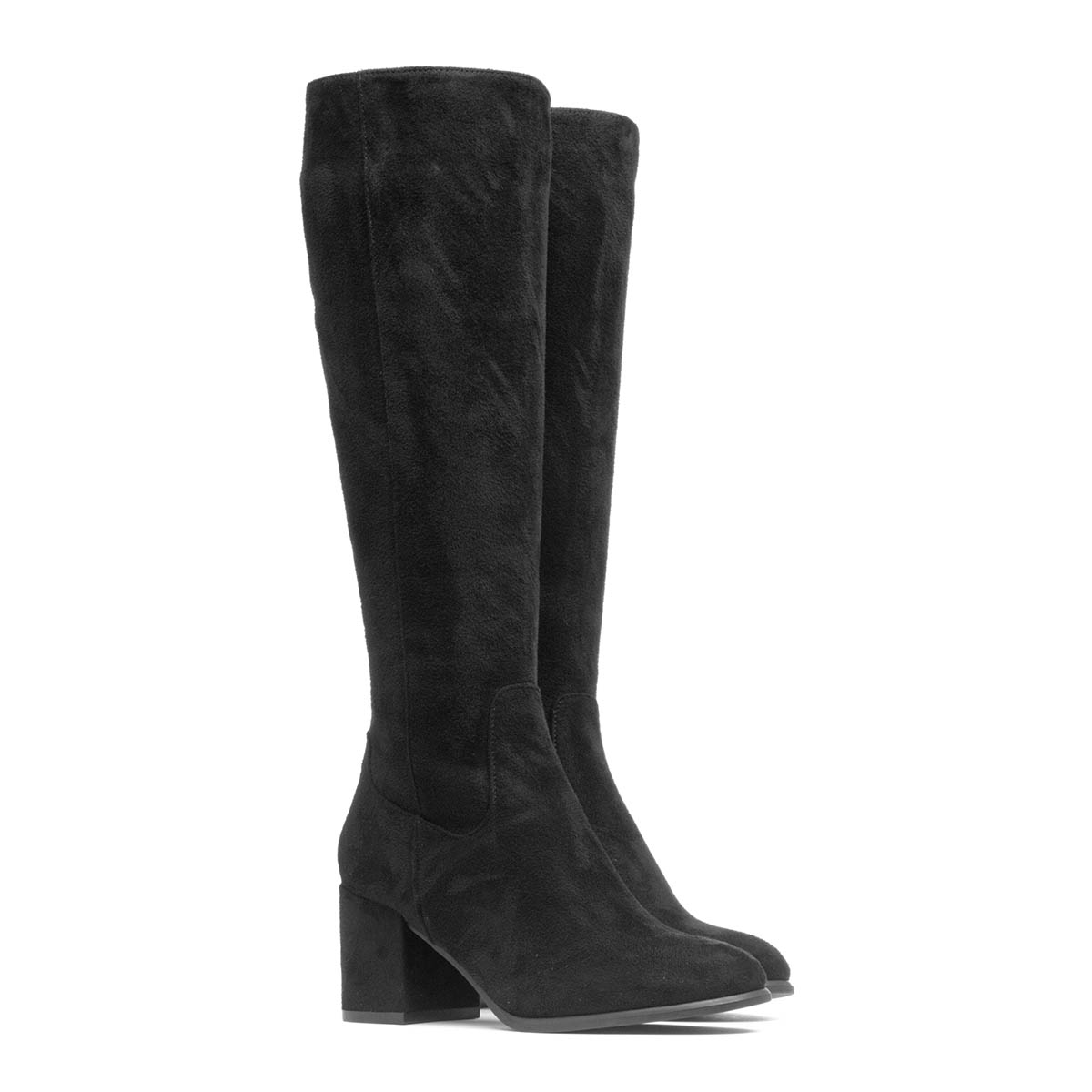 Lilley Milan Womens Black High Leg Heeled Boot