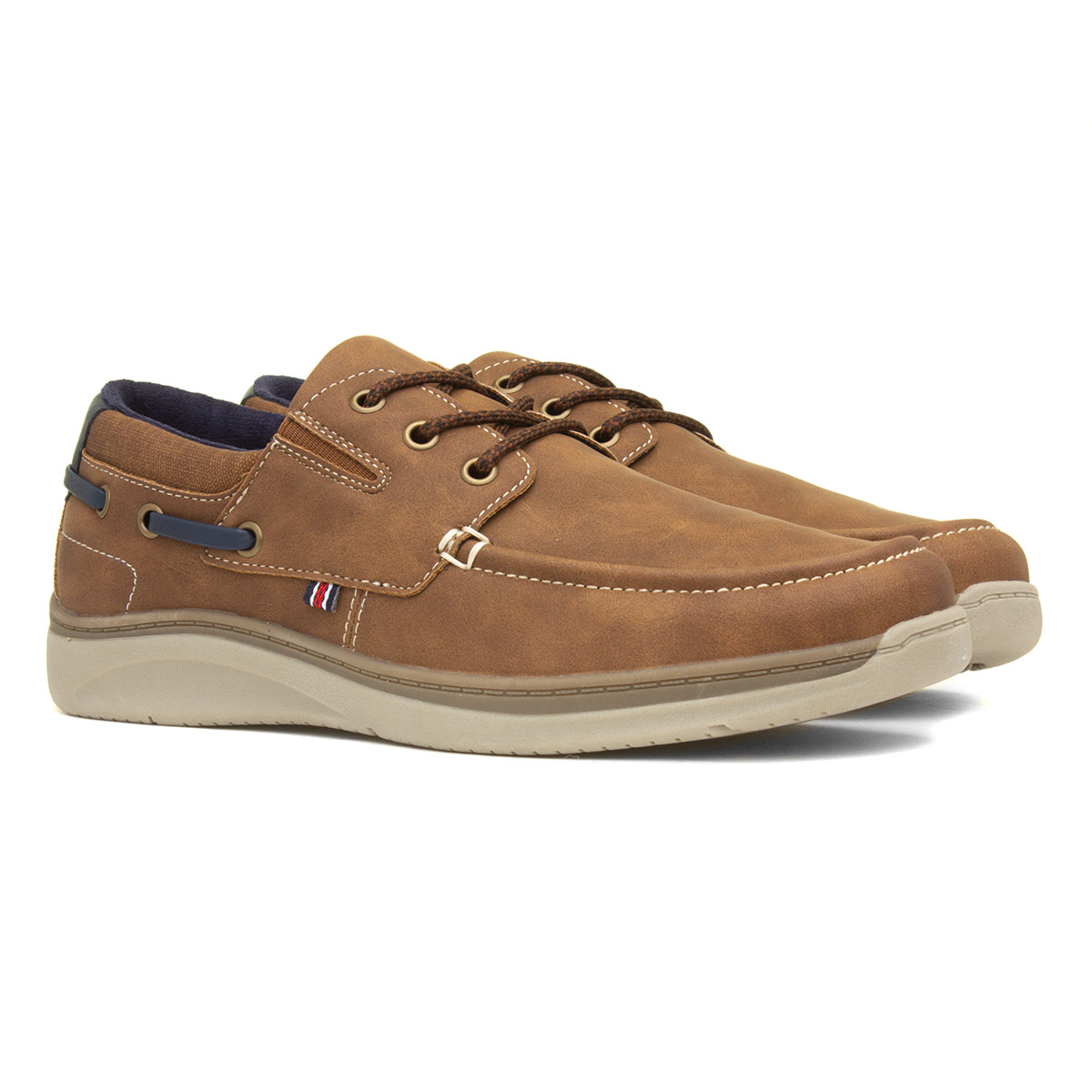 Comfy Steps Harlan Mens Tan Boat Shoe