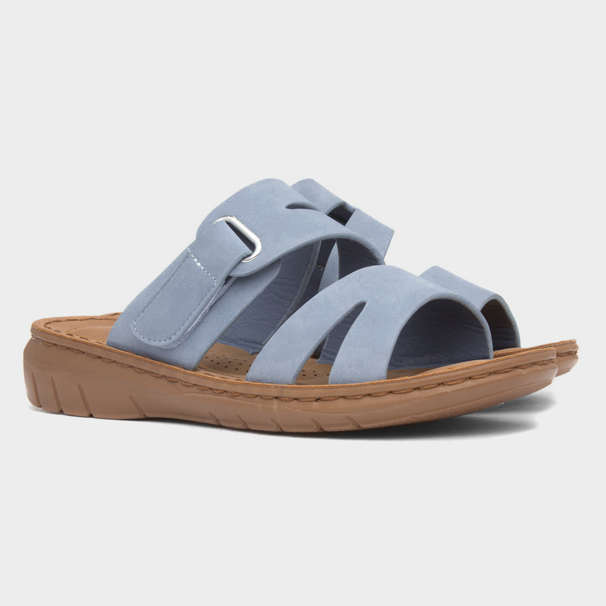 Lilley Stacey Womens Blue Mule Sandal