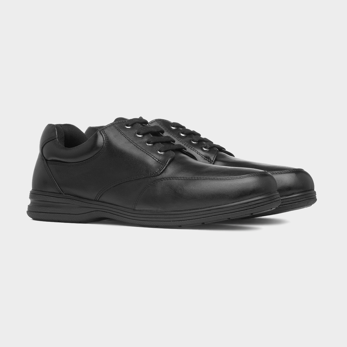 Comfy Steps Maurice Mens Black Leather Shoe