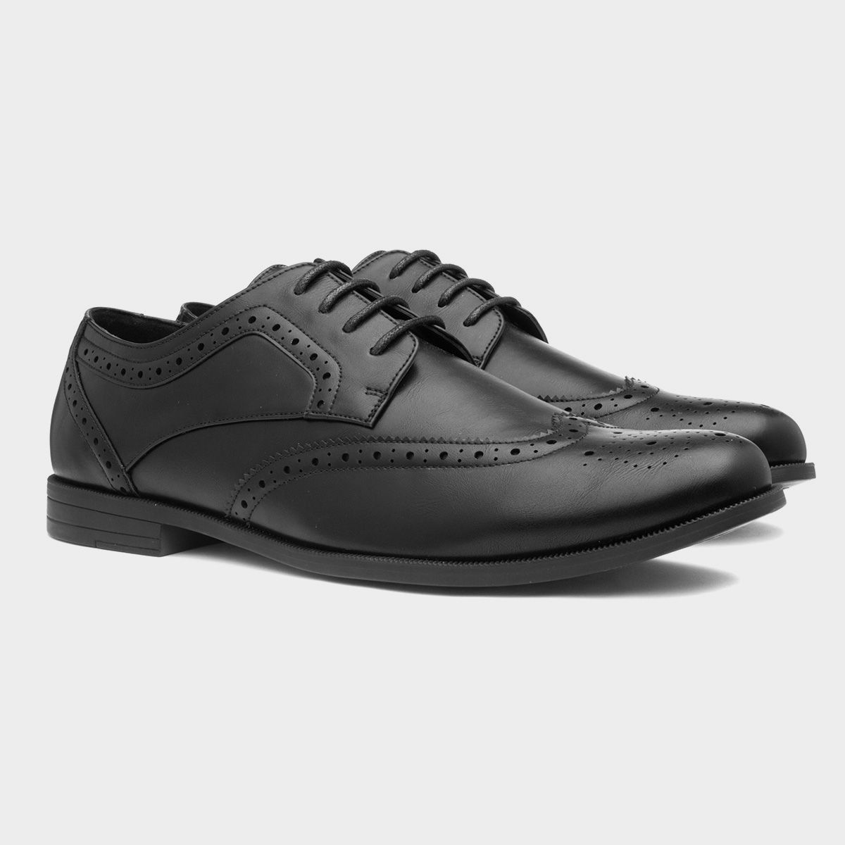 Beckett Billy Mens Black Lace Up Brogue Shoe