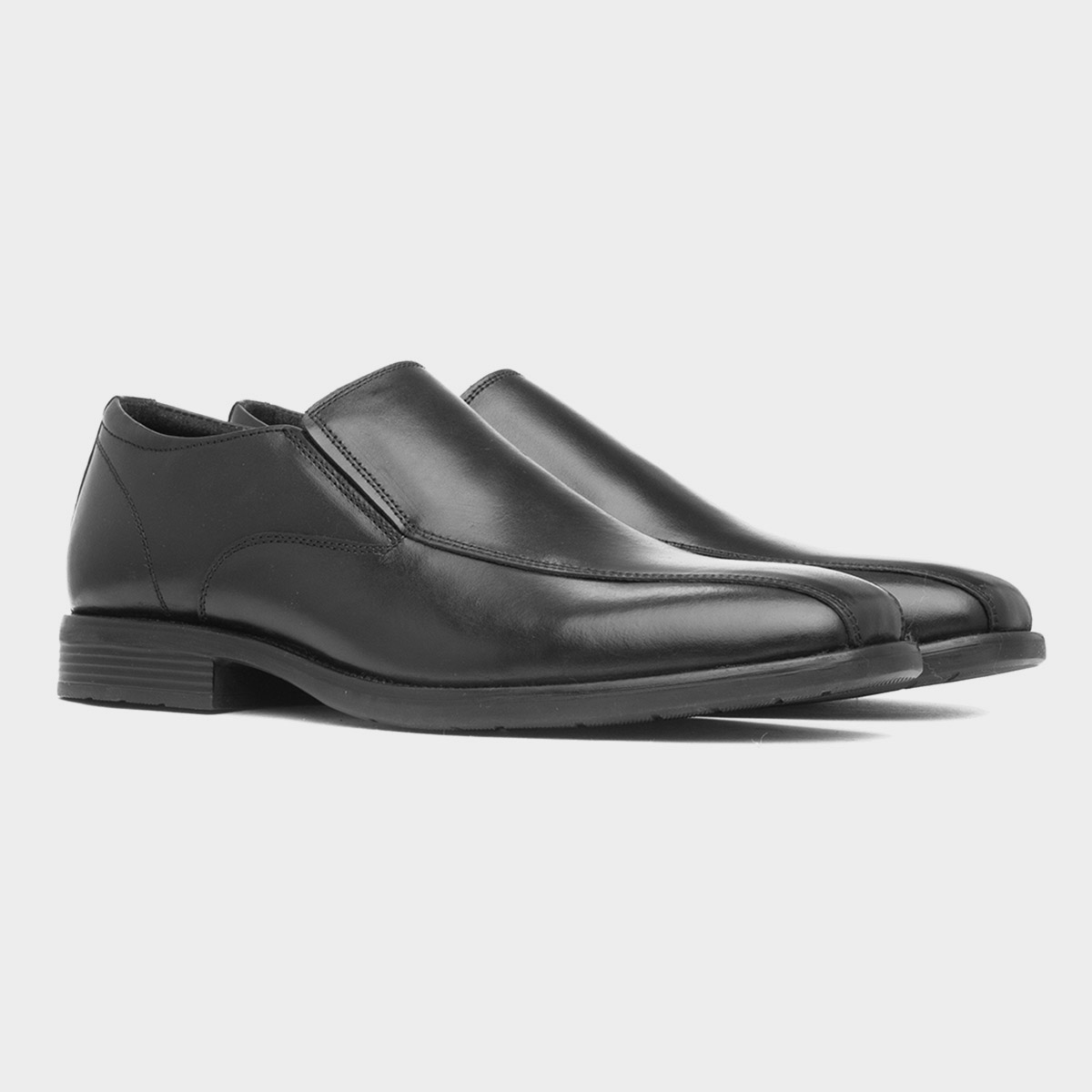 Red Level Tiber Mens Black Slip On Leather Shoe