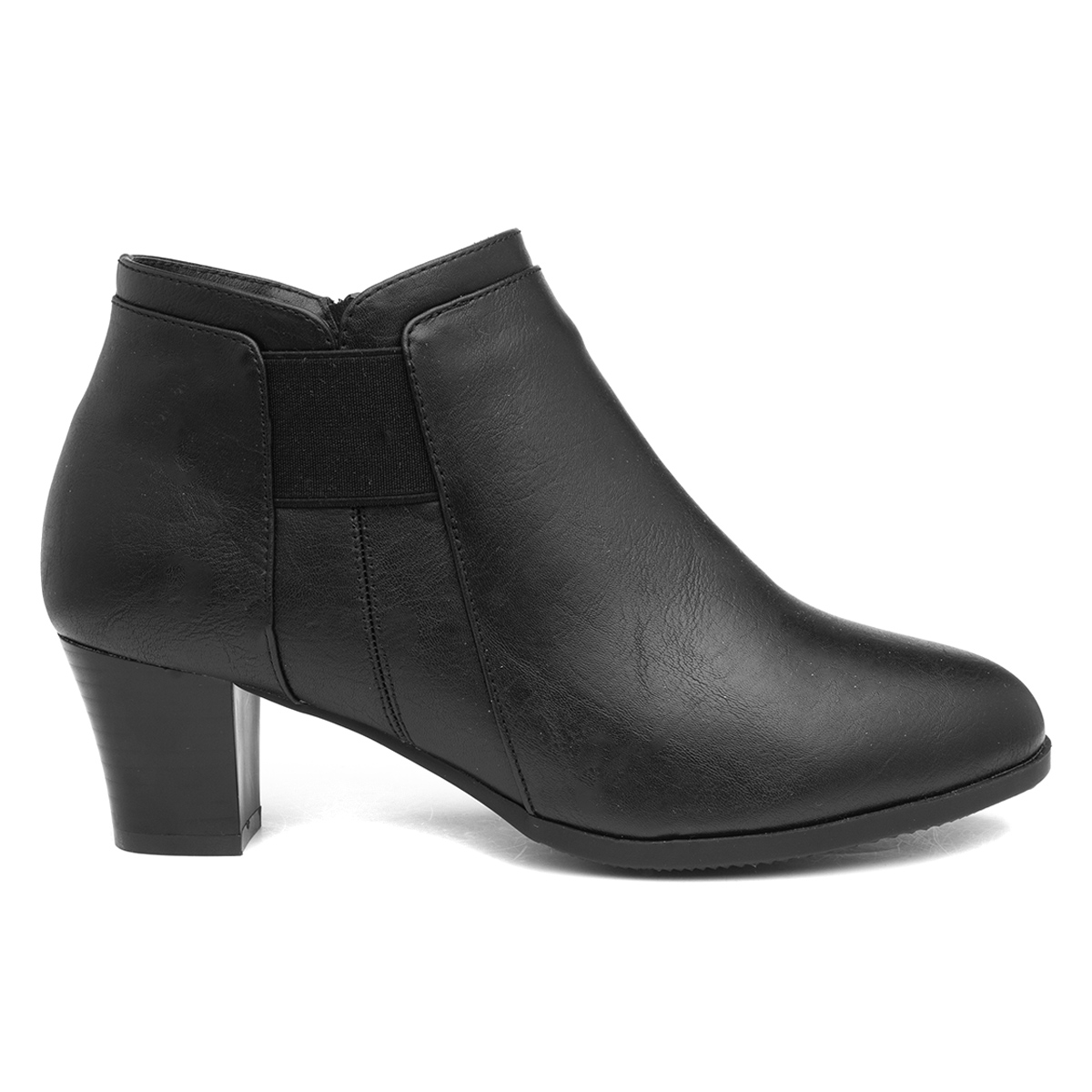 Cushion Walk Ivy Women Black Heeled Ankle Boot