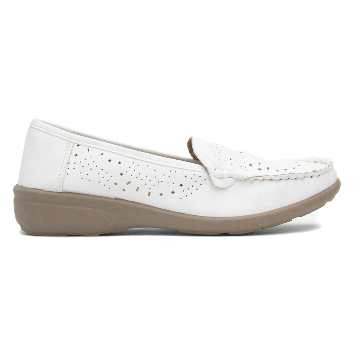 Softlites Doreen Womens White Casual Loafer