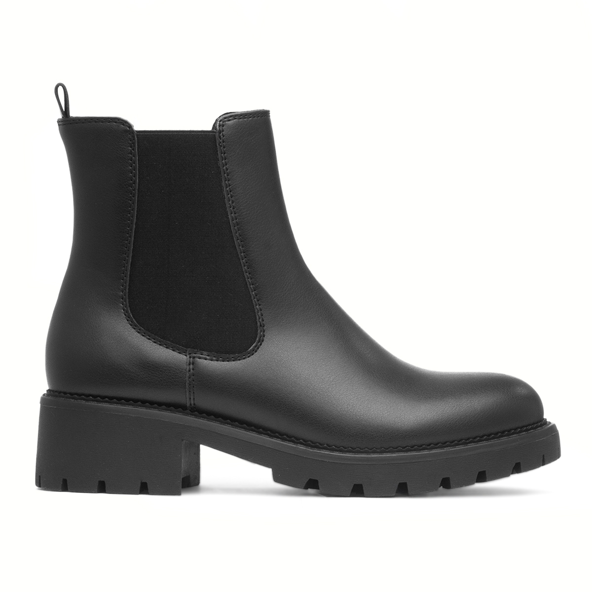 Lilley Mavis Womens Black Chunky Chelsea Boot