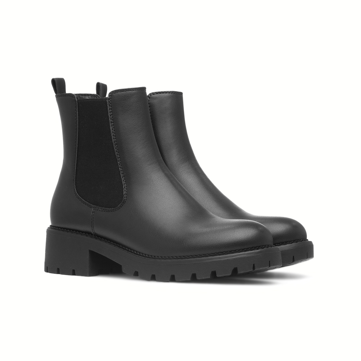 Lilley Mavis Womens Black Chunky Chelsea Boot