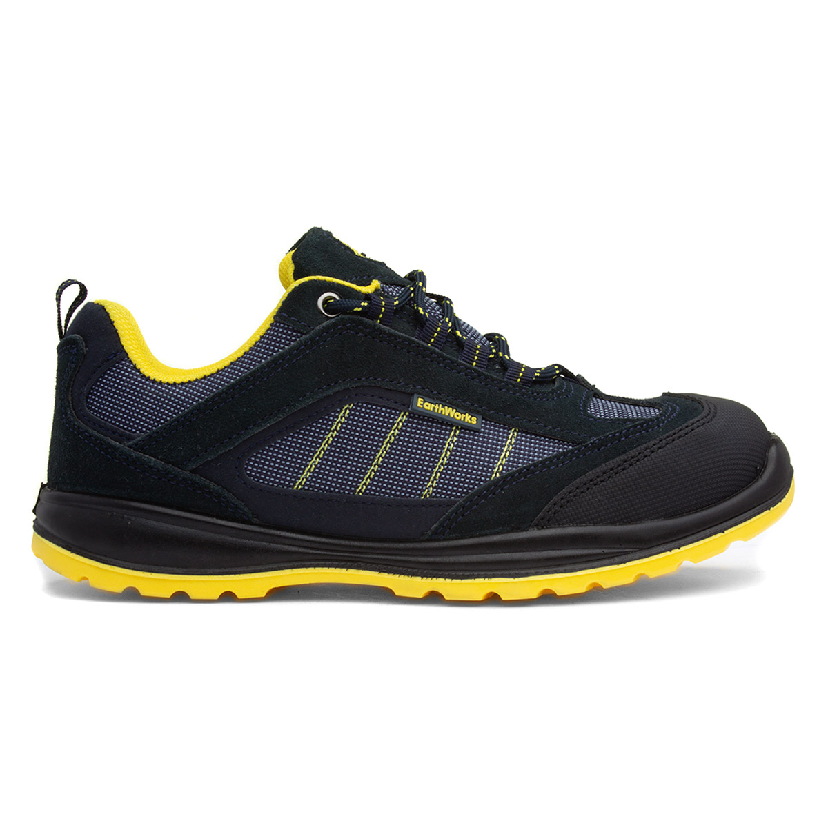 EarthWorks File Blue & Yellow Lace Up Safety Shoe